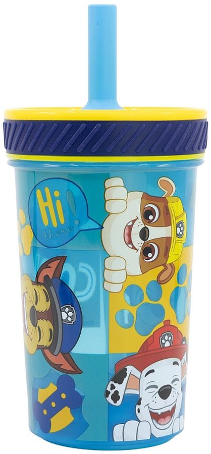 Cană cu un păi  Stor Paw Patrol - Hi There, 370 ml