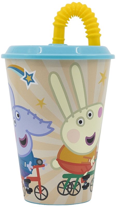 Cană cu pai Stor Peppa Pig - Kindness Counts, 430 ml