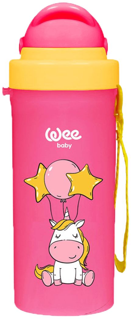 O ceașcă cu un pai Wee Baby - roz
