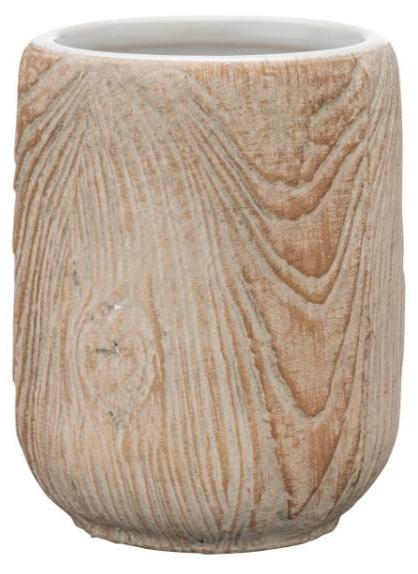 Pahar pentru periuțe de dinți Wenko - Florio, Ø7.5 x 10 cm, bej