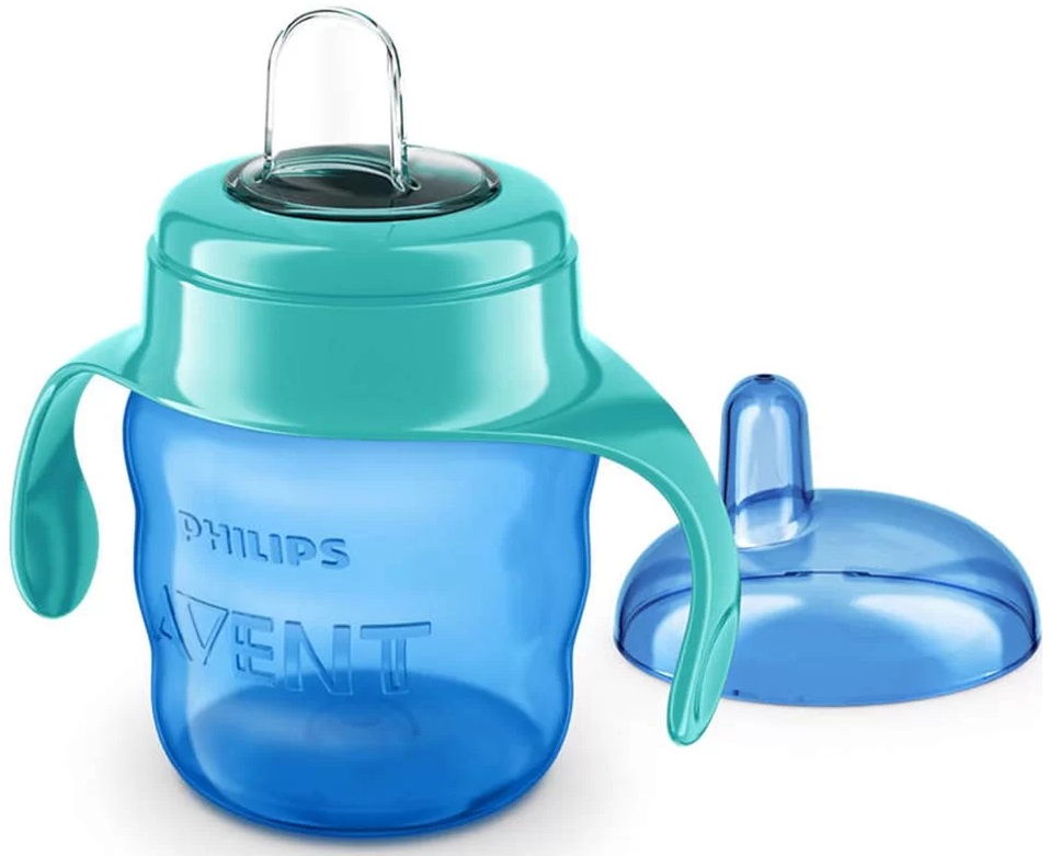 Cana de tranzitie cu manere Philips Avent, 200 ml, pentru baiat