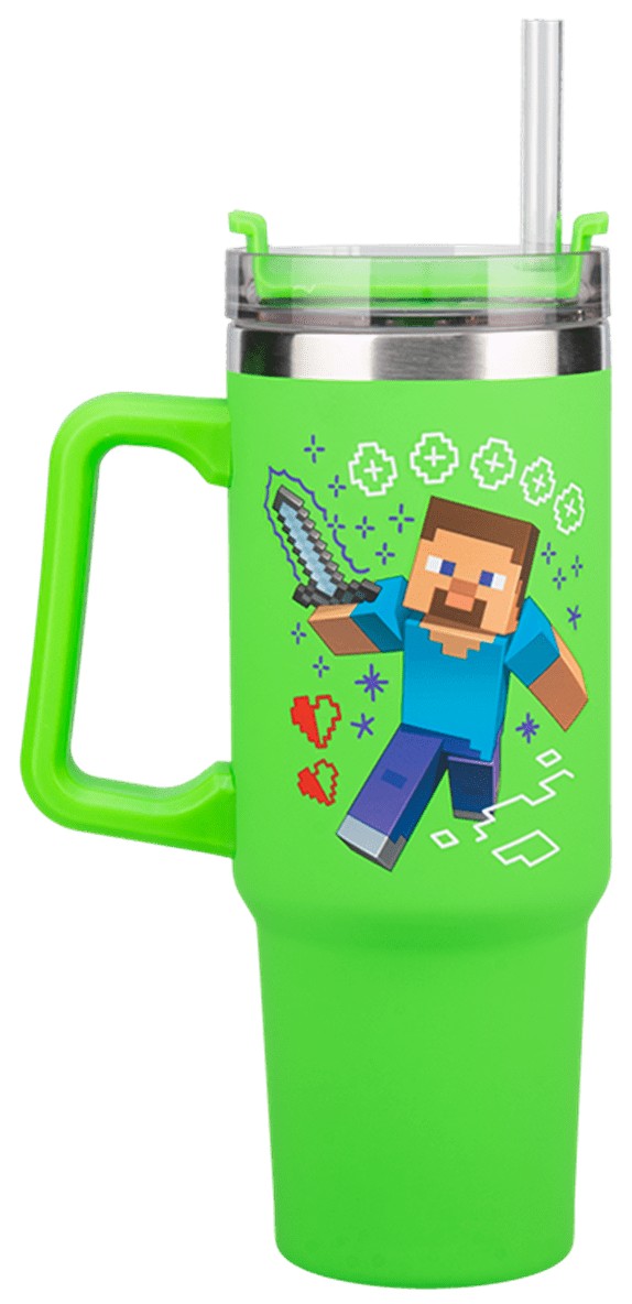Cană de călătorie Paladone Games: Minecraft - Steve & Creeper, 900 ml