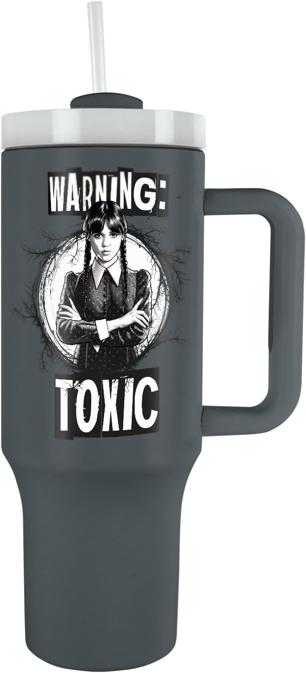 Cană de călătorie Pyramid Television: Wednesday - Warning: Toxic