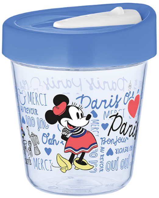 Cana de calatorie cu eroi Disney - Paris, 350 ml, albastra