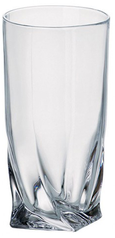 Pahare pentru băuturi răcoritoare Bohemia - Quadro, 350 ml, 6 buc