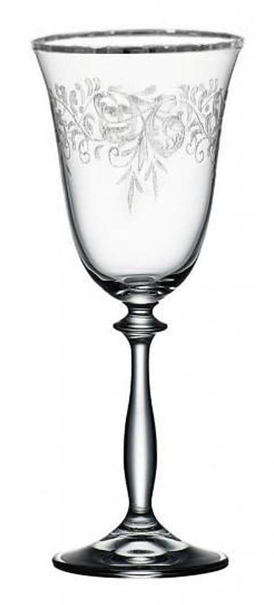 Pahare de vin Bohemia - Angela Platinum, 6 buc, 250 ml
