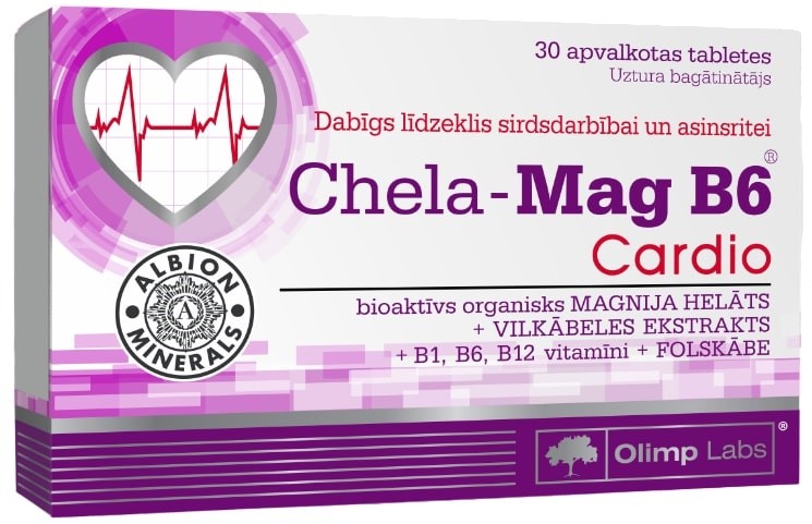 Chela Mag B6 Cardio, 30 tablete, Olimp
