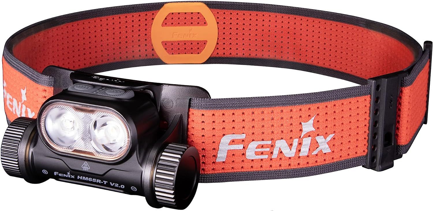 Lanternă frontală Fenix - HM65R-T V2.0 LED, portocaliu