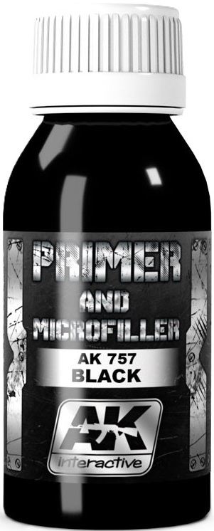 Grund negru pentru seria metalizatoare AK Interactive - Primer and Microfiller (AK757) (100 ml)