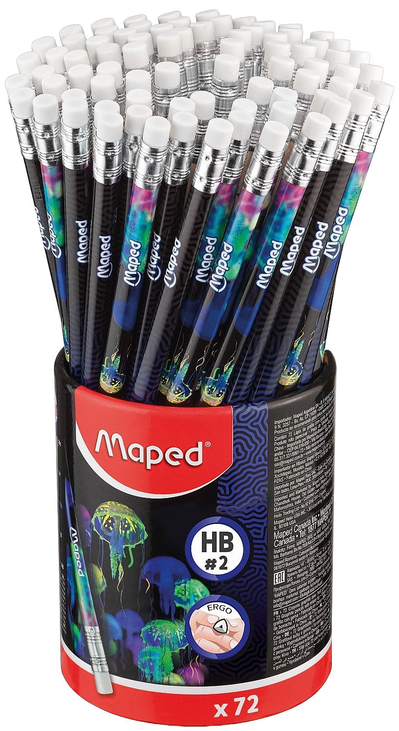 Creion grafit Maped Deepsea Paradise - HB, cu radieră