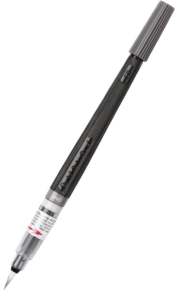 Pensula Pentel - Art Colours, gri