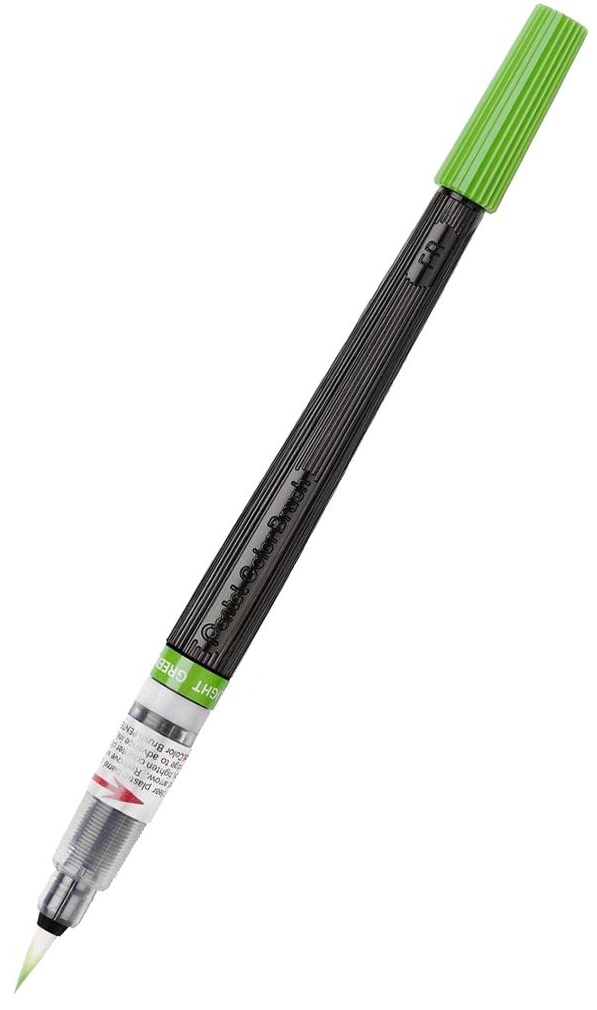 Pensula Pentel - Art Colours, verde-deschis
