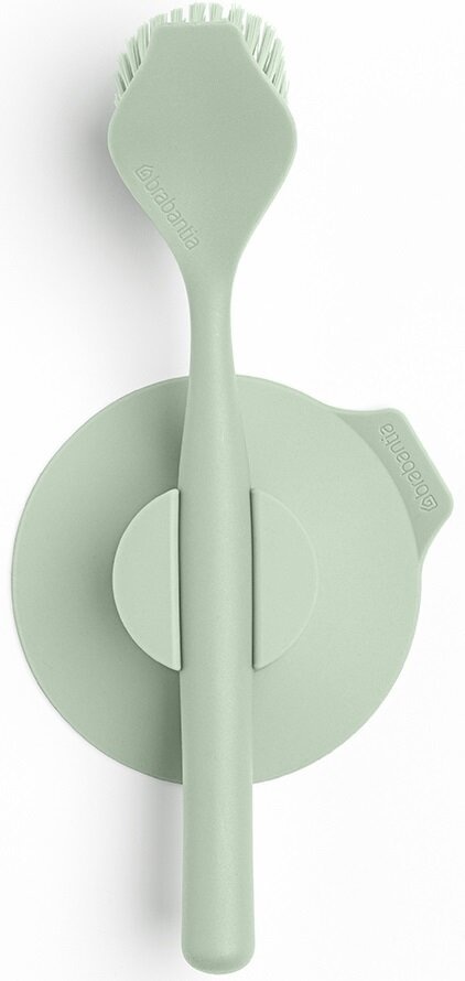 Periuță de vase cu agățătoare cu vacuum Brabantia - SinkSide Jade Green, verde