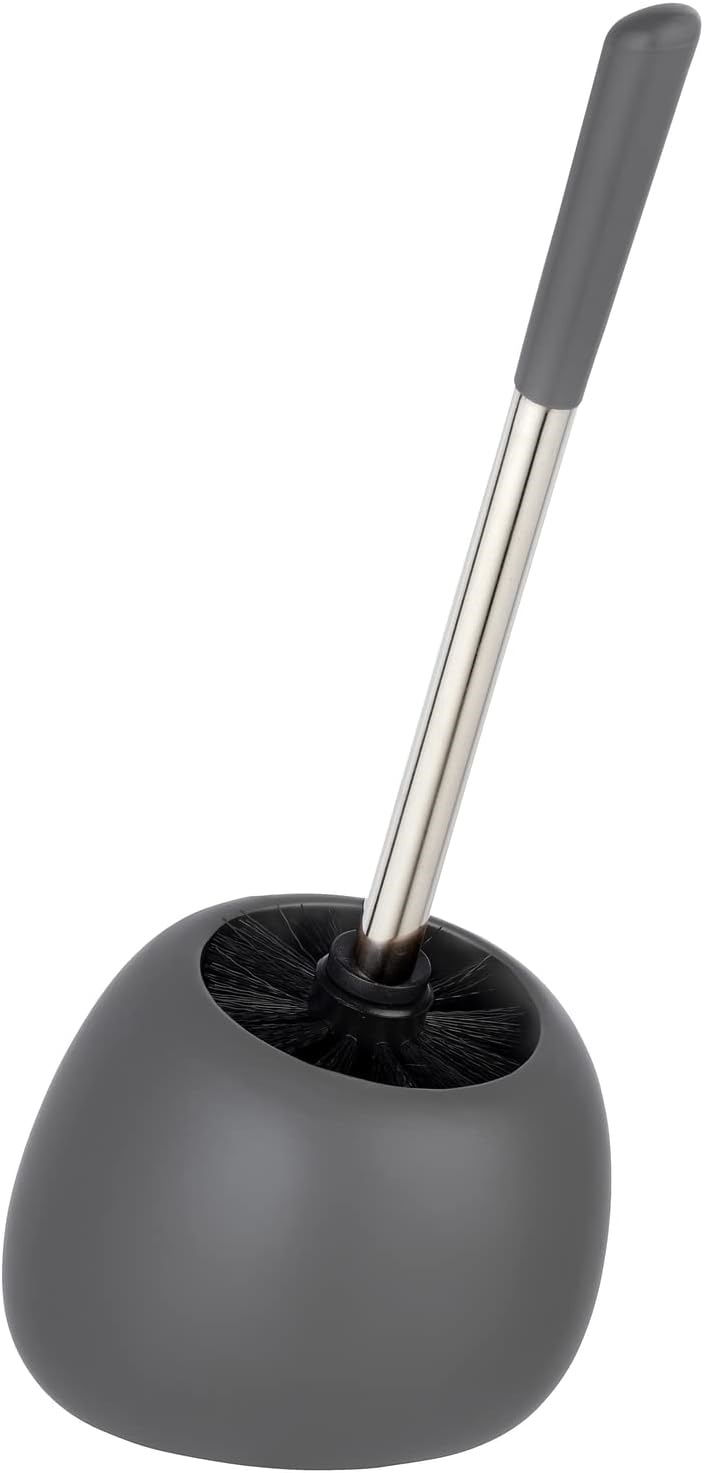 Perie de toaletă Wenko - Polaris Mod, 15 x 34,5 x 14,5 cm, gri mat