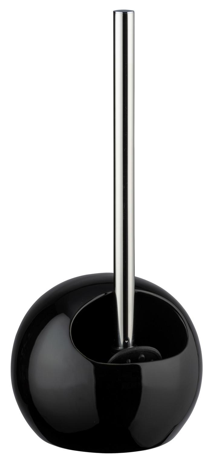 Perie de toaletă Wenko - Rimless, Ø 18 х 40 cm, negru