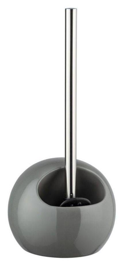 Perie de toaletă Wenko - Rimless, Ø18 х 40 cm, gri