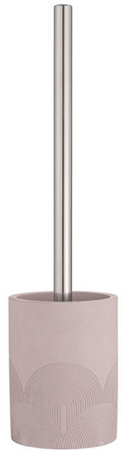 Perie de toaletă Wenko - Roveto, Ø9.5 x 36.5, roz-gri
