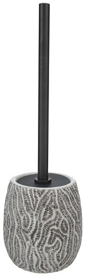 Perie de toaletă Wenko - Salemi, Ø10 х 39 cm, mat gri