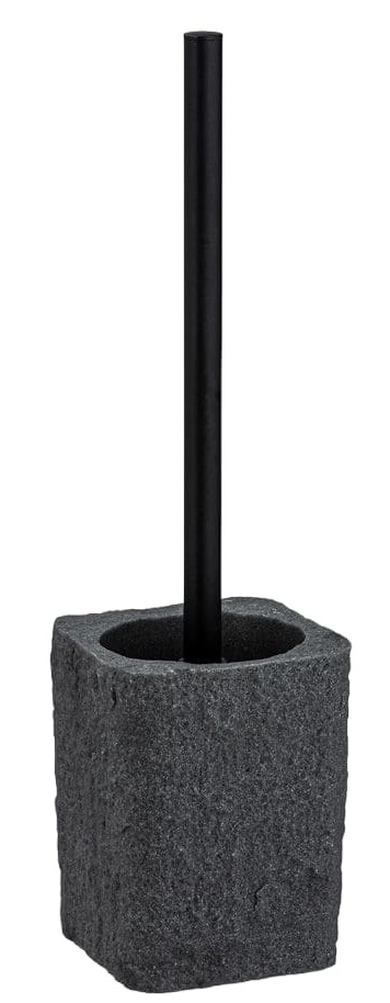 Perie de toaletă Wenko - Villata, 11,2 x 37 x 10 cm, gri