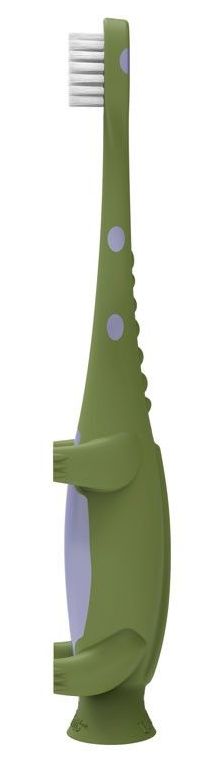 Periuta de dinti si gingii Dr. Brown's - Dinozaur, verde