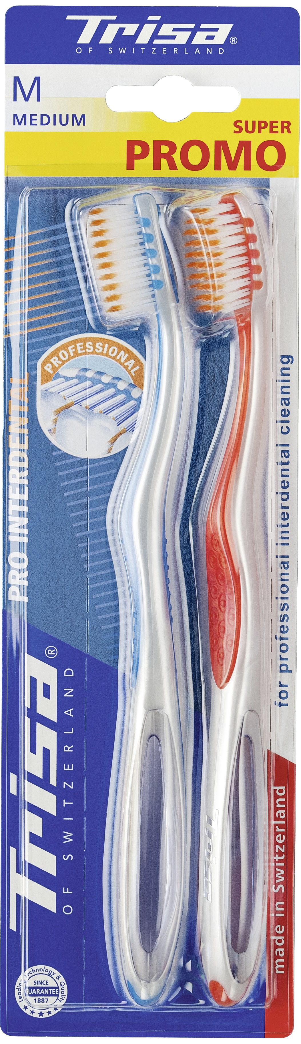 Trisa Periuțe de dinți  Pro interdental, medium, 2 buc