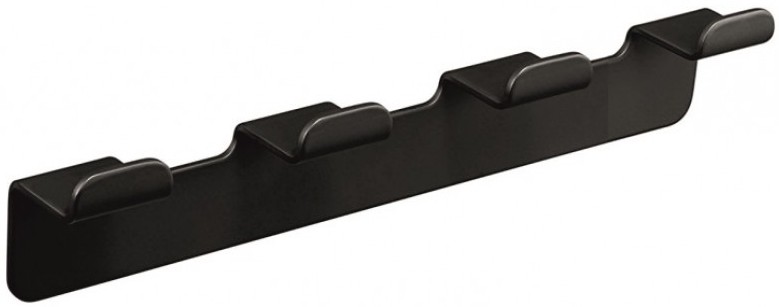 Cuier cu patru cârlige Inter Ceramic - Elinor, negru