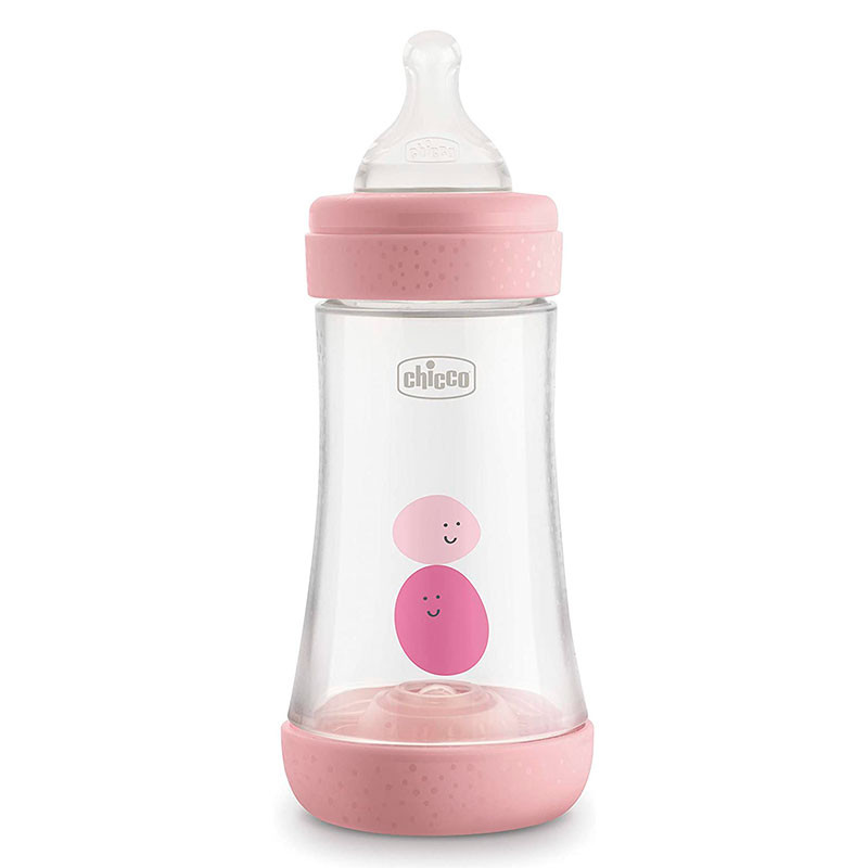 Biberon Chicco - Perfect 5, 240 ml, pentru fete