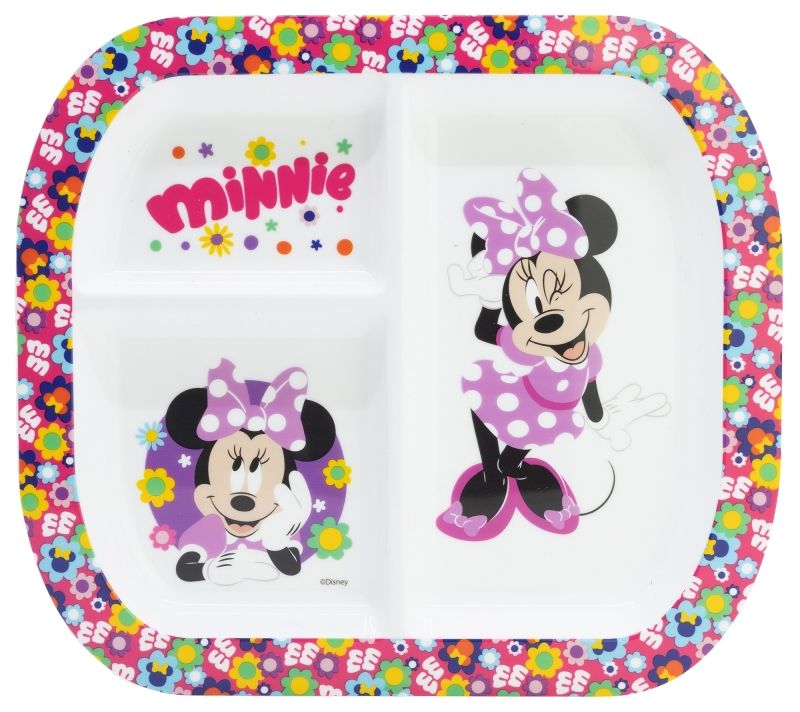Farfurie cu trei compartimente Stor - Minnie Bold Florals