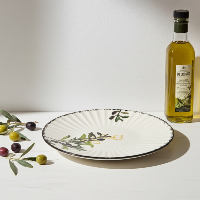 Farfurie pentru desert Morello - Olive, ceramică, 21.5 cm
