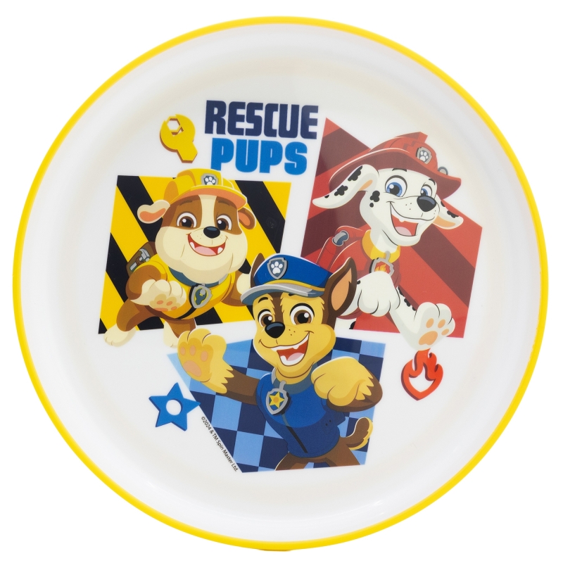 Farfurie cu bază antiderapantă Stor - Premium, Paw Patrol Boy Rescue Pups