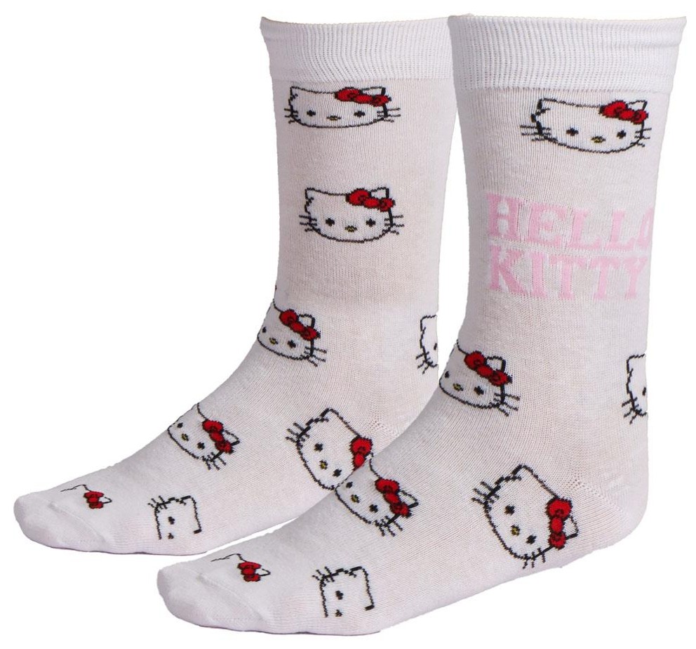 Șosete Cerda Animation: Sanrio - Hello Kitty (White), mărimea 36/43