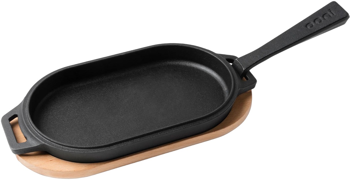 Tigaie din fontă cu suport Ooni - Sizzler UU-P08C00, 31 x 15.9 x 3 cm