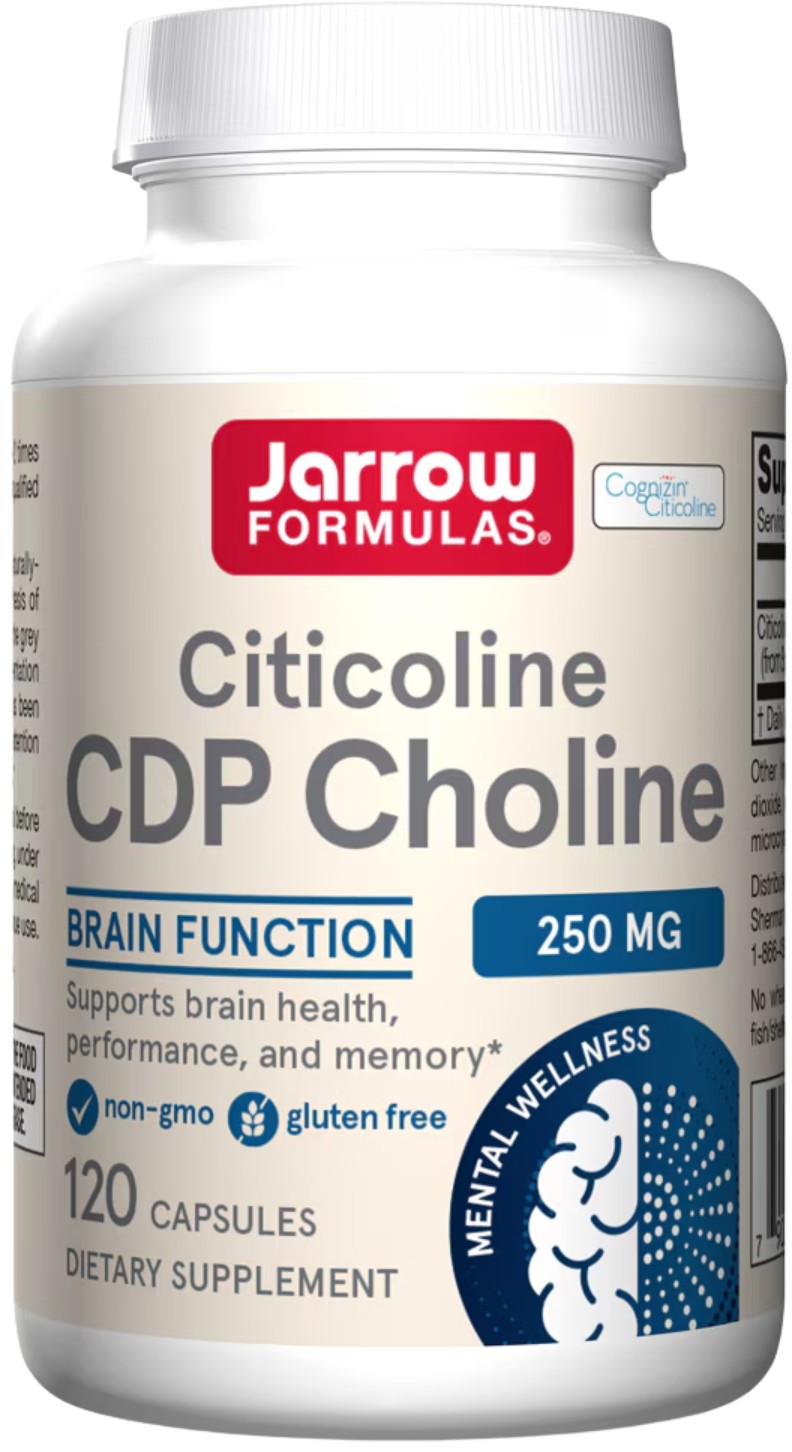 Citicoline CDP Choline, 250 mg, 120 capsule, Jarrow Formulas