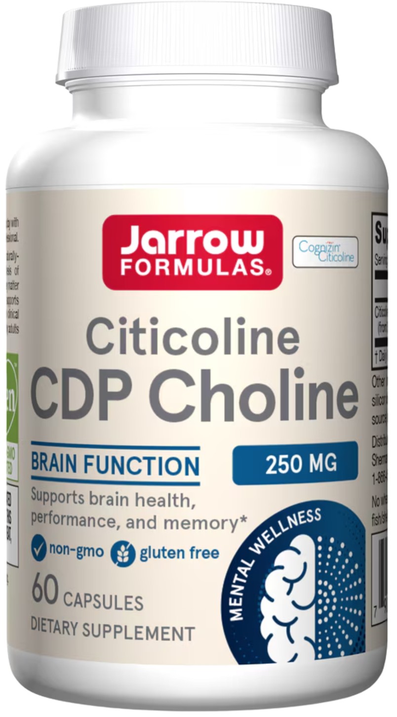 Citicoline CDP Choline, 250 mg, 60 capsule, Jarrow Formulas