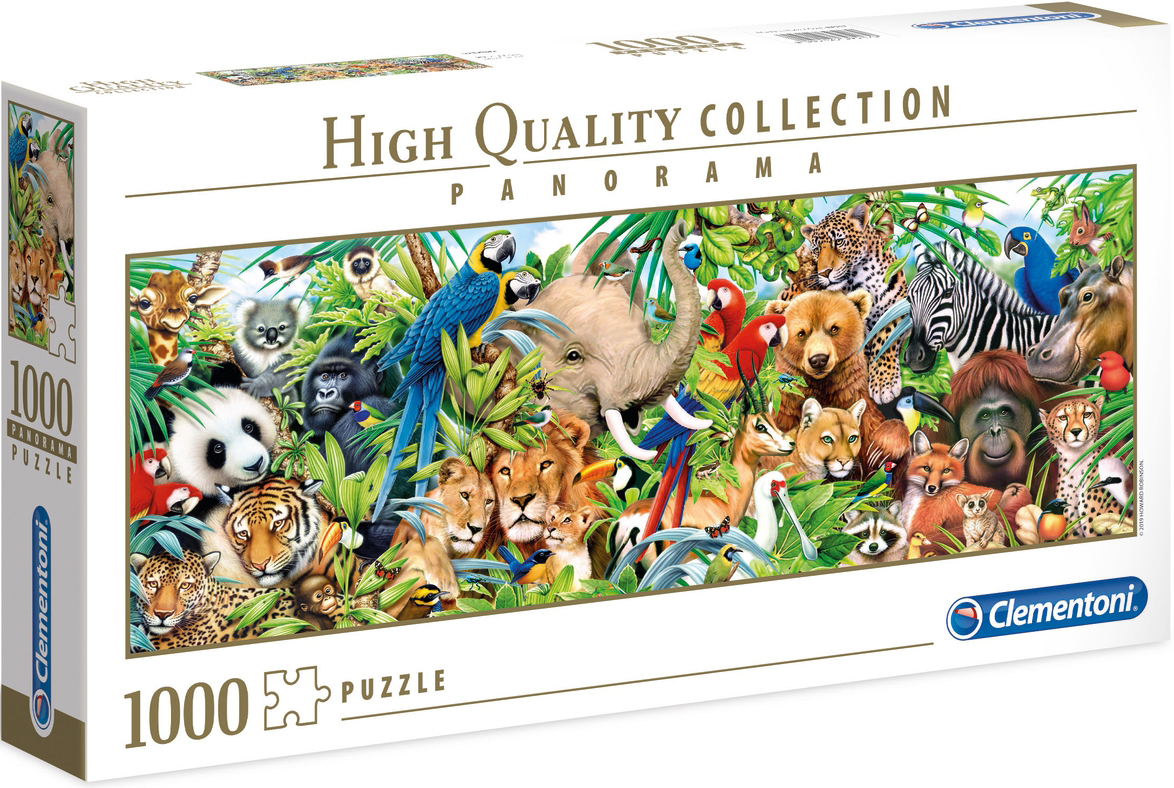 Puzzle panoramic Clementoni din 1000 de piese - Wildlife