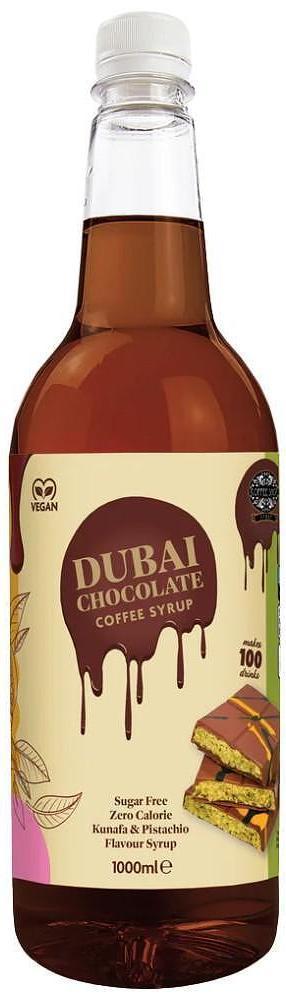Coffee Syrup Dubai Chocolate, 1 l, Skinny Food Co