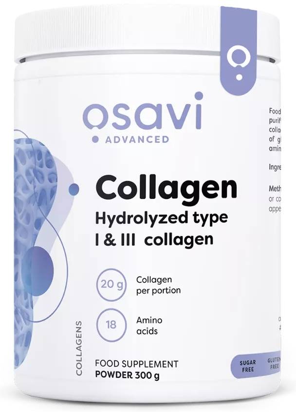 Collagen Hydrolyzed Peptides Type I & III, 300 g, Osavi