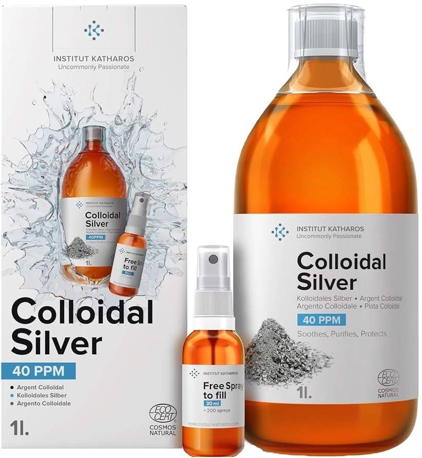 Colloidal Silver Argint coloidal, 40 PPM, 1000 ml, Institut Katharos