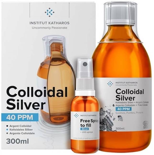 Argint coloidal Argint coloidal, 40 PPM, 300 ml, Institutul Katharos