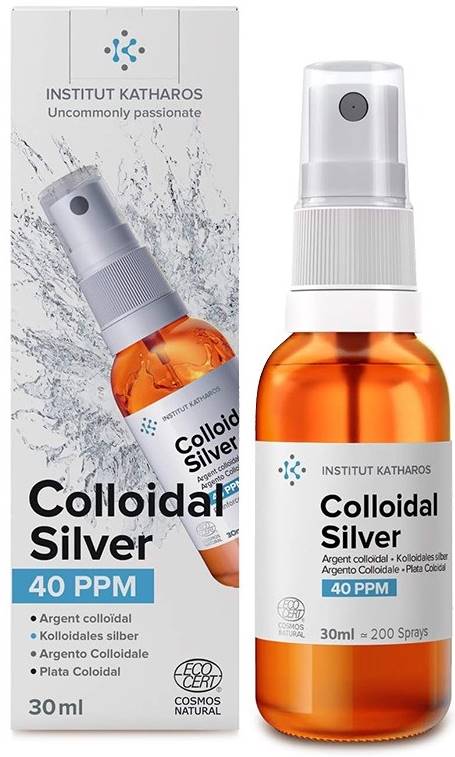 Colloidal Silver Spray cu argint coloidal, 40 PPM, 30 ml, Institut Katharos