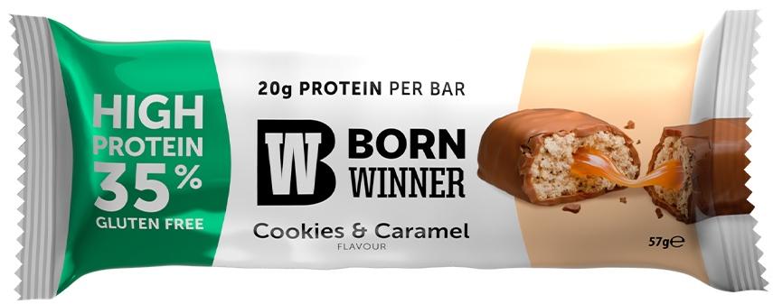 Core Protein Bar, biscuiți și caramel, 57 g, Born Winner