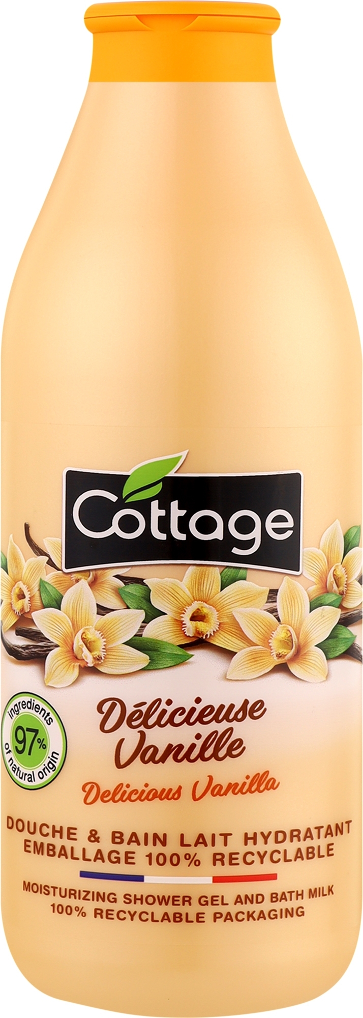 Cottage Gel de duș și spumă de baie Delicious Vanilla, 750 ml