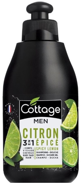 Cottage Men Gel de duș 3 în 1 Spicy Lemon, 250 ml