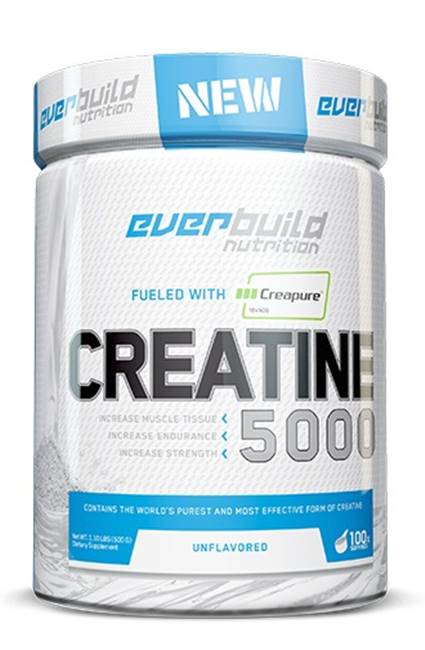 Creapure Creatine Monohydrate 5000, 500 g, Everbuild