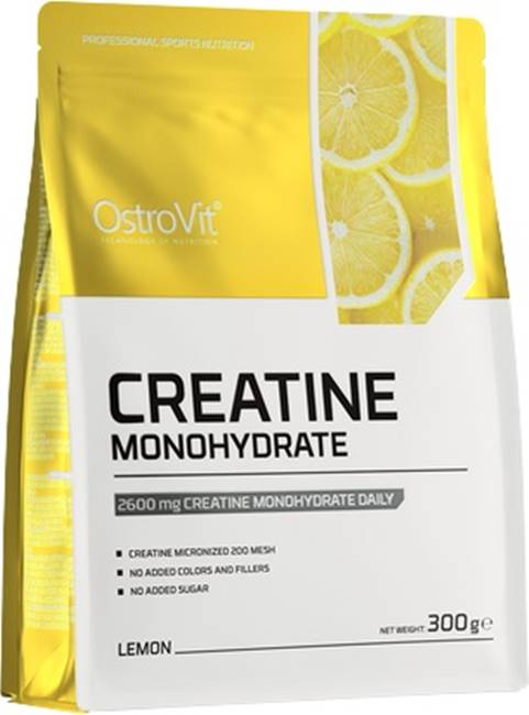 Creatine Monohydrate, lămâie, 300 g, OstroVit