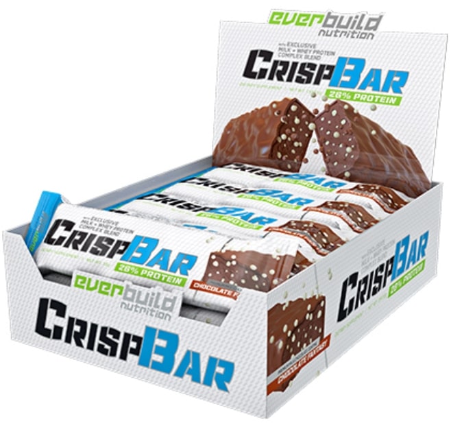 CrispBar Batoane proteice, fursecuri și cremă, 15 buc, Everbuild