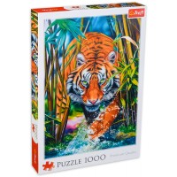 Puzzle Trefl de 1000 piese - Tigrul Pradator 