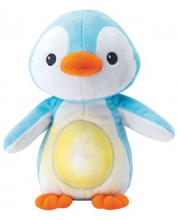 Jucarie de plus WinFun - Pinguin, albastru, cu lumini si sunete