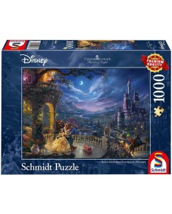 Puzzle Schmidt de 1000 piese - Thomas Kinkade Beauty and the Beast Dancing in the Moonlight