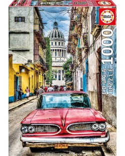 Puzzle Educa de 1000 de piese - Automobil in vechea Havana